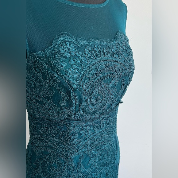 Royal Aquamarine Maxi Lace Dress-Absolutely Stunning!! Size UK 10 |Euro 38 |US 6 - Picture 4 of 6